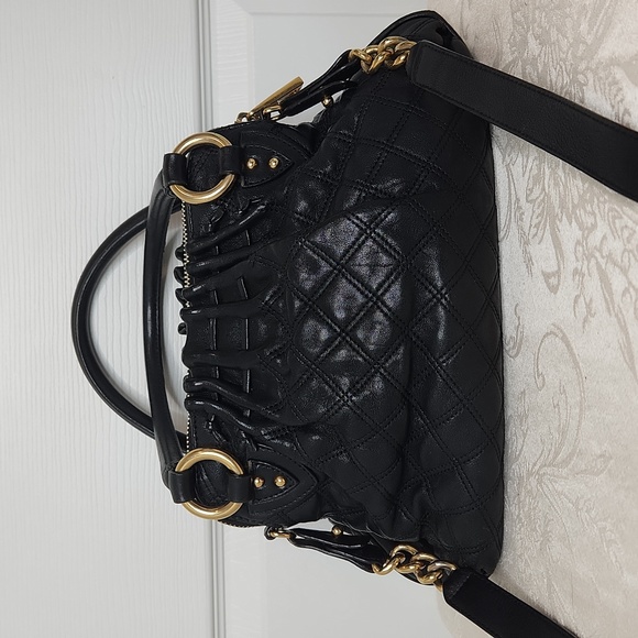 Marc Jacobs quilted leather small Cecilia bag purse black gold chain hardware - Picture 4 of 16